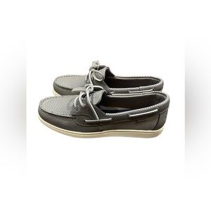 Sperry Top-Sider Perforated Boat Shoe Grey Women Size 8.5